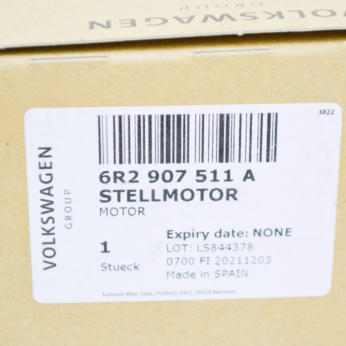 NEW AUDI A1 8X RECIRCULATED AIR OPERATION POSITIONING MOTOR 6R2907511A