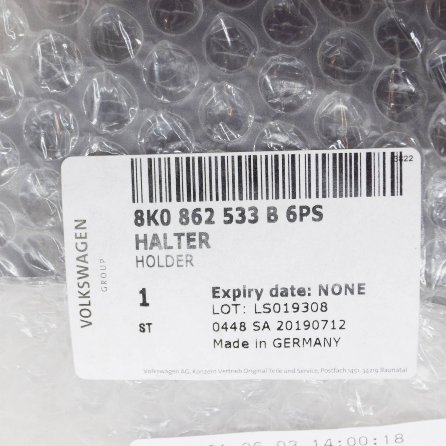 NEW AUDI A4 B8 CENTER CONSOLE CUP HOLDER 8K0862533B6PS ORIGINAL