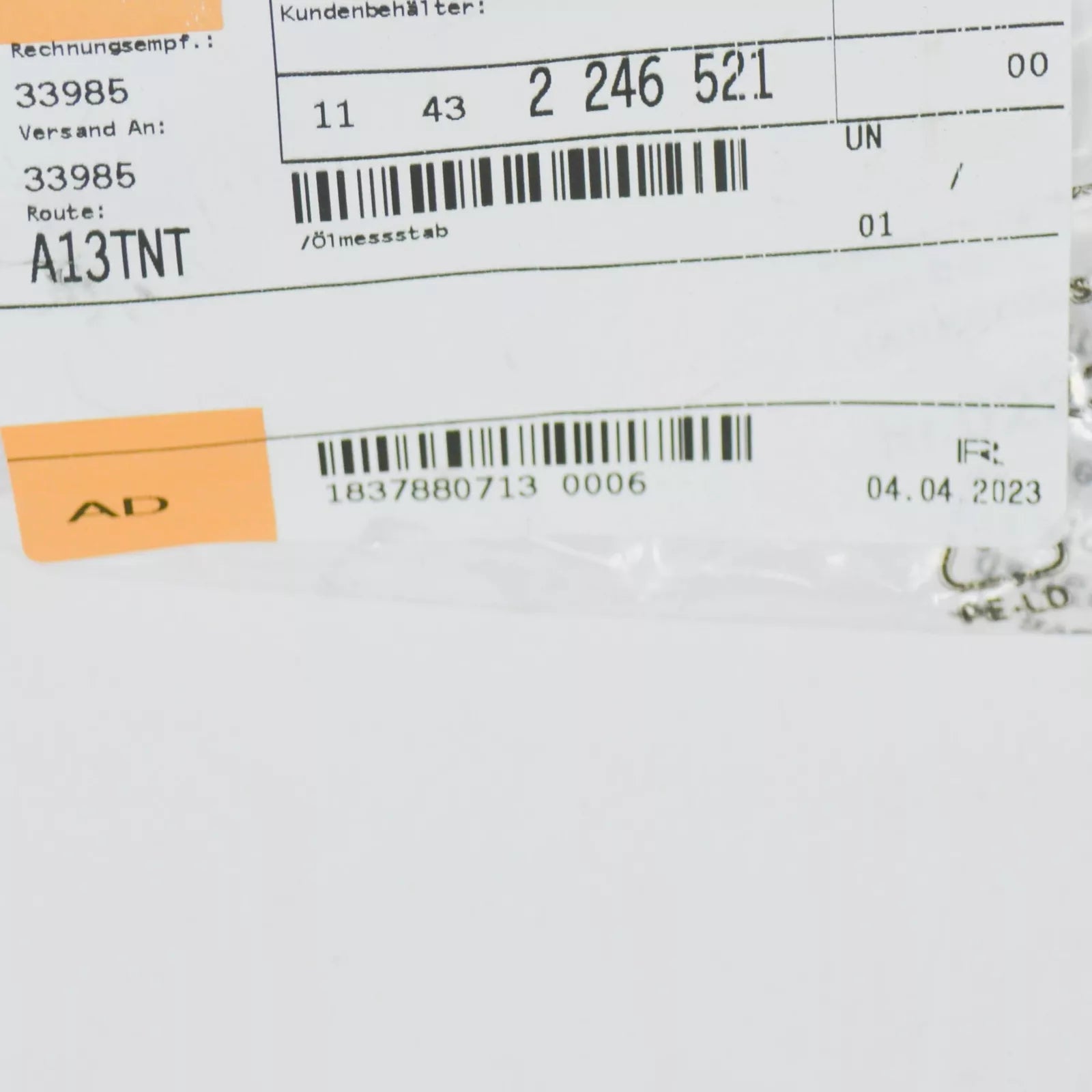 NEW BMW 3 E36 OIL DIP STICK 2246521 11432246521 ORIGINAL