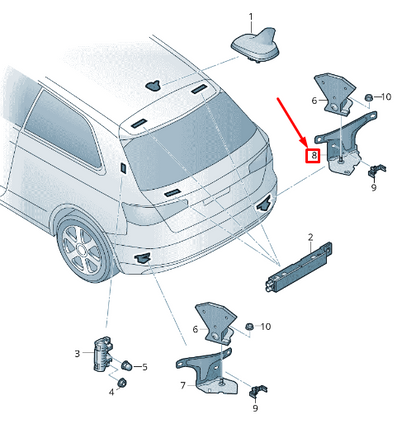 NEW AUDI RS3 RIGHT AERIAL RETAINER 8V0035526A ORIGINAL