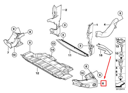 NEW BMW X5 E53 FRONT RIGHT BRAKE AIR DUCT 7121616 51717121616 ORIGINAL