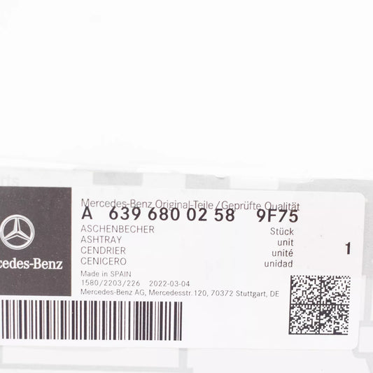 NEW MERCEDES-BENZ VITO W639 INSTRUMENT PANEL ASHTRAY LHD A63968002589F75