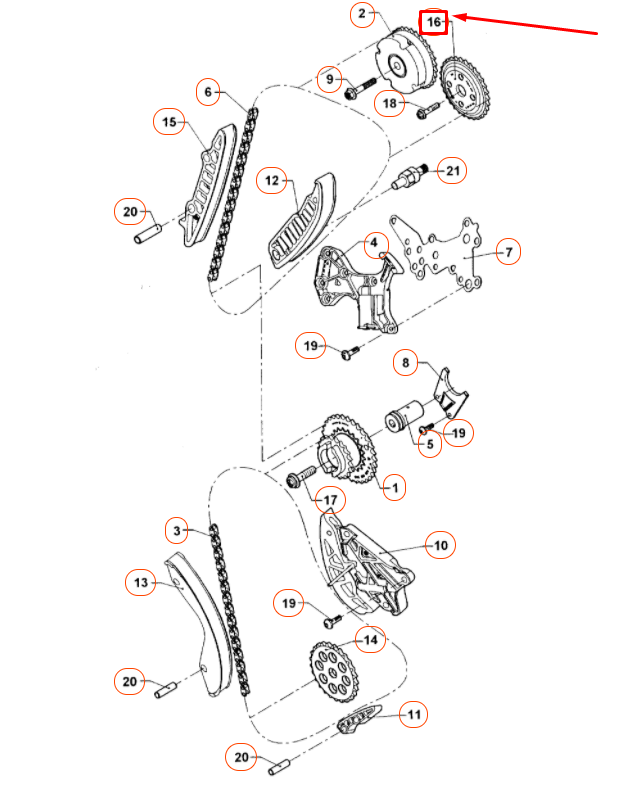 NEW VW BEETLE 9C ENGINE TIMING CAMSHAFT CHAIN SPROCKET 07K109571D ORIGINAL