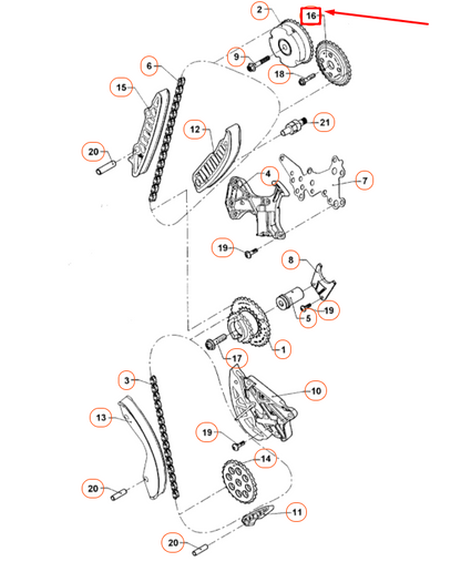 NEW VW BEETLE 9C ENGINE TIMING CAMSHAFT CHAIN SPROCKET 07K109571D ORIGINAL