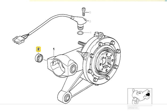 NEW BMW R-MODELS 4V R 1100 GS 94 REAR AXLE NEEDLE BEARING 33172311091 ORIGINAL