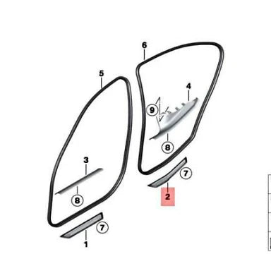 NEW BMW 3 F30 REAR RIGHT SILL ENTRANCE TRIM 51477289226 7289226 ORIGINAL
