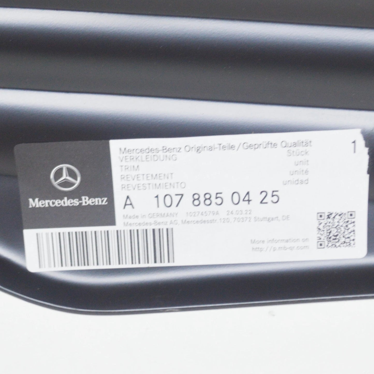 NEW MERCEDES-BENZ SL R107 REAR BUMPER RIGHT PANELLING A1078850425 ORIGINAL