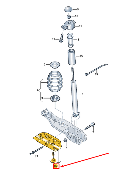 new audi q4 e-tron rear right stone chip guard 1ea501732a original