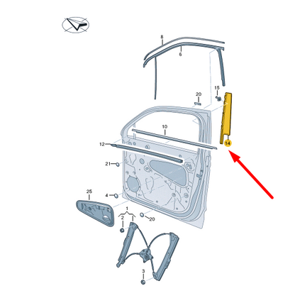 NEW VW TIGUAN AD MK2 FRONT RIGHT DOOR WINDOW FRAME TRIM 5NA837902C041 ORIGINAL