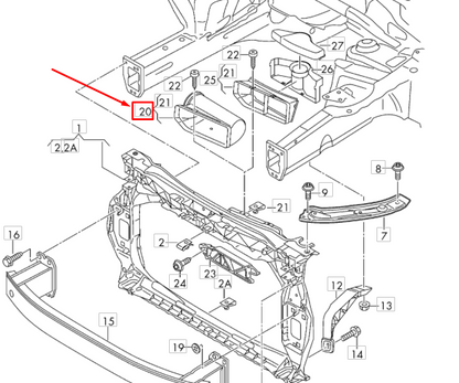 NEW AUDI Q3 8U INTAKE AIR DUCT 8U0805962D ORIGINAL