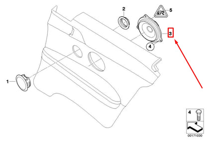 NEW BMW 6 E63 FRONT RIGHT DOOR LOUDSPEAKER 9143147 65139143147 ORIGINAL