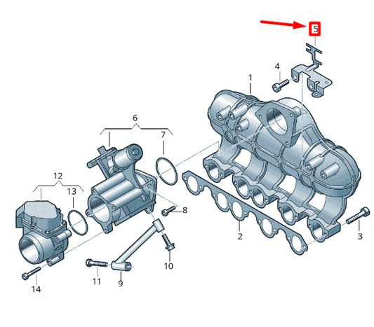 NEW VOLKSWAGEN CRAFTER 2F MK1 INTAKE MANIFOLD BRACKET 076131564E ORIGINAL