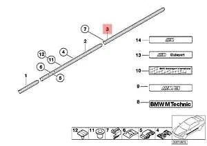 NEW BMW M3 E36 REAR LEFT QUARTER MOLDING TRIM 51132233689 2233689 ORIGINAL