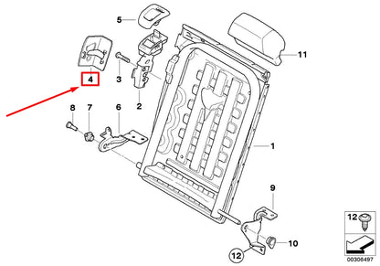 NEW BMW X5 E70 RIGHT SEAT TRIM COVER 52207171506 7171506 ORIGINAL
