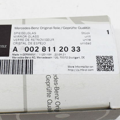 NEW MB SPRINTER 906 FRONT RIGHT DOOR MIRROR BOTTOM GLASS A0028112033 ORIGINAL