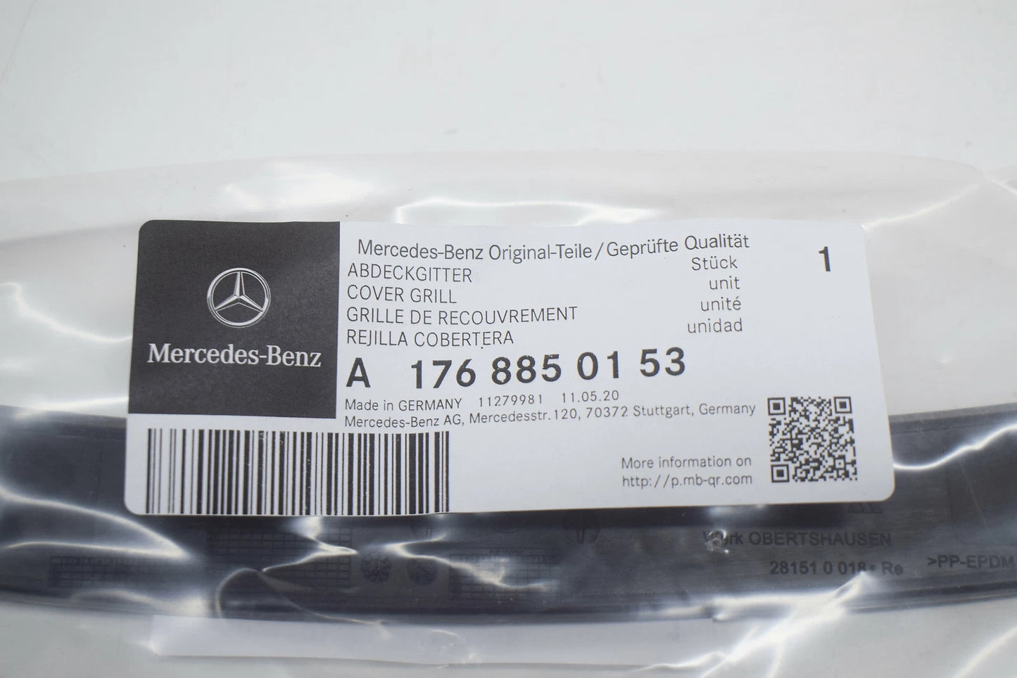 NEW MERCEDES-BENZ A-CLASS W176 REAR BUMPER RIGHT GRILLE TRIM A1768850153