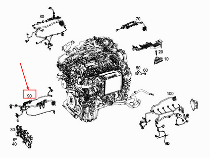 new mercedes-benz s w222 engine wiring harness a6561506800 original