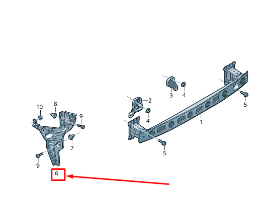 NEW AUDI RS3 REAR RIGHT BUMPER GUIDE SECTION 8V5807378B ORIGINAL
