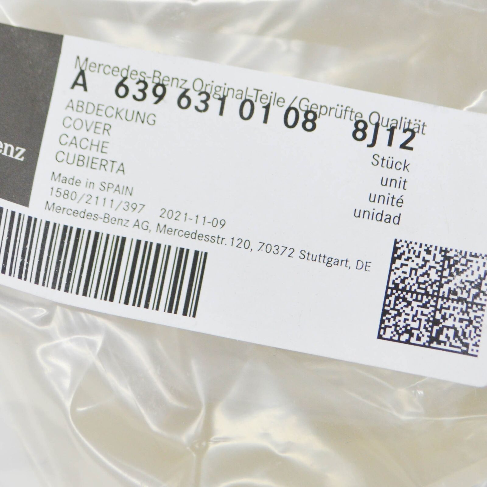 NEW MERCEDES-BENZ VITO W639 LEFT D-PILLAR COVER TRIM A63963101088J12 ORIGINAL