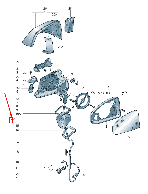 new audi q5 fy front left side wing mirror lhd 80b857409d9b9 original