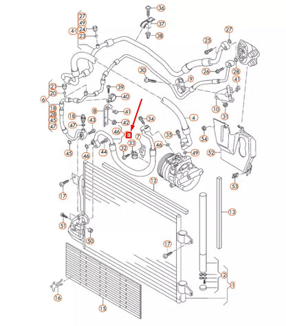 NEW VOLKSWAGEN BEETLE A5 A/C REFRIGERANT LINE 5C0820721C ORIGINAL