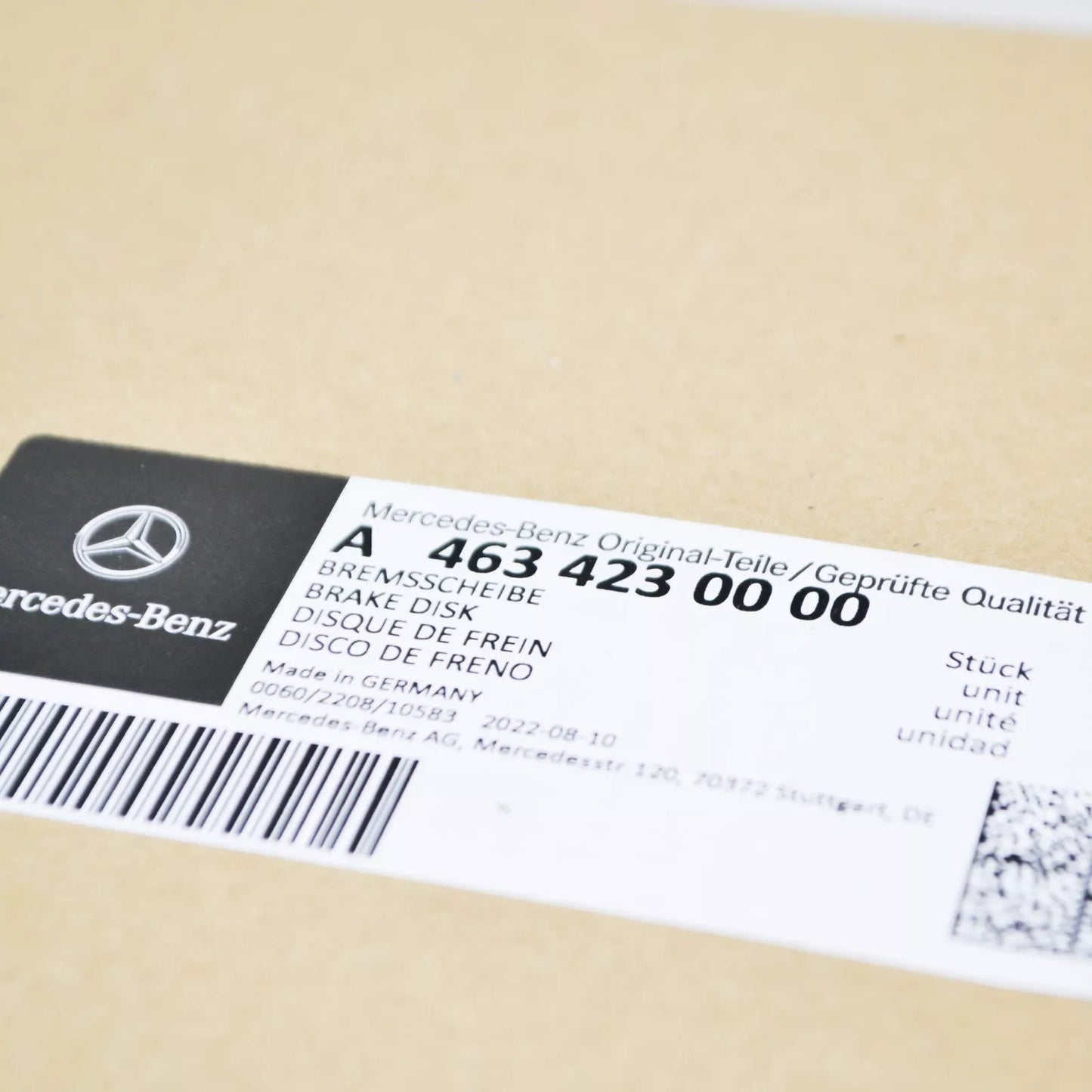 NEW MERCEDES-BENZ G W463 REAR RIGHT BRAKE DISC A4634230000 ORIGINAL