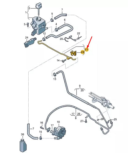 NEW VW TRANSPORTER VI T6 POWER STEERING COOLING PIPE 7E0422896H