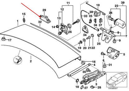 NEW BMW 5 E60 REAR TRUNK LID RELEASE HANDLE 51248168035 8168035 2007 ORIGINAL