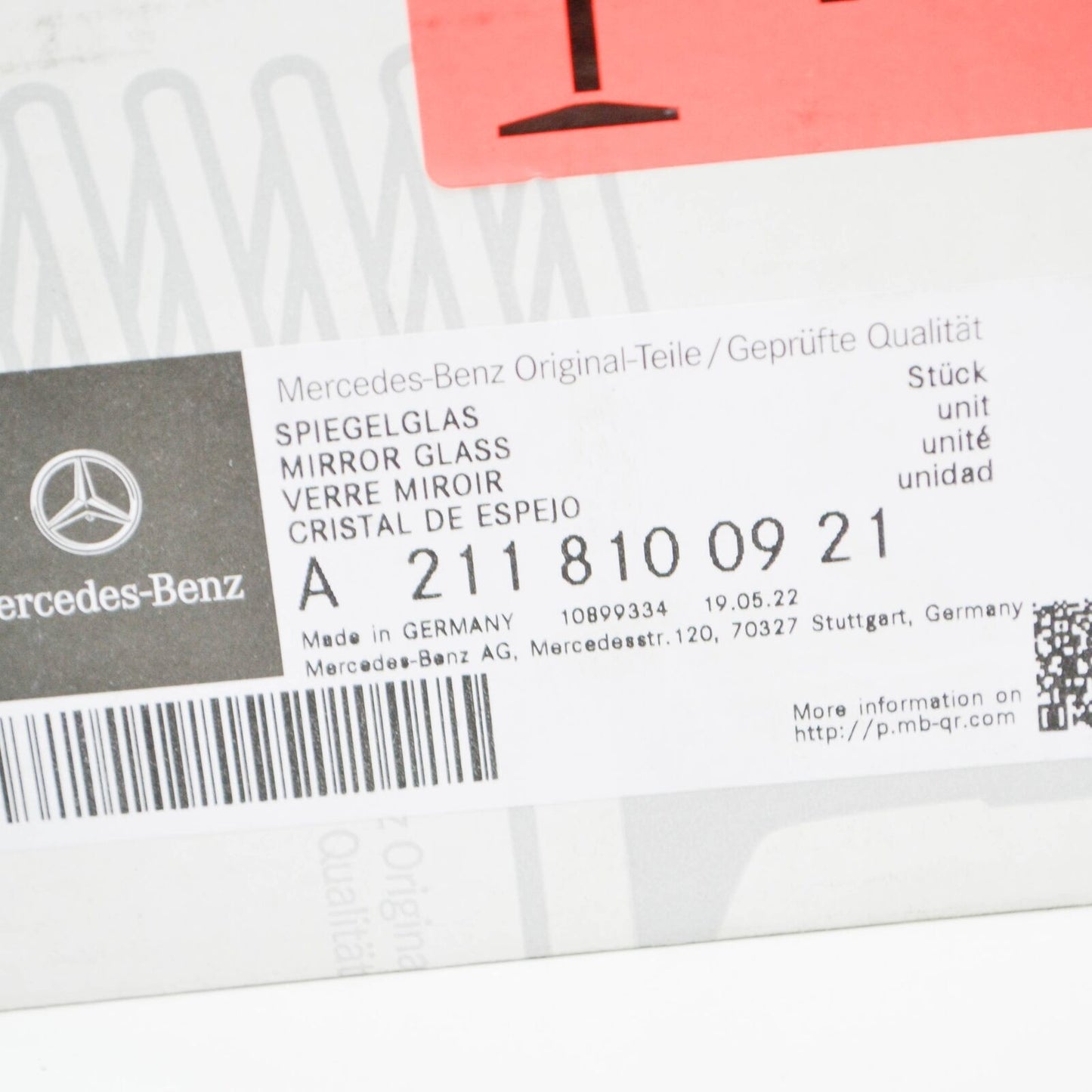 NEW MERCEDES-BENZ E-CLASS W211 LEFT WING MIRROR GLASS LHD A2118100921 ORIGINAL