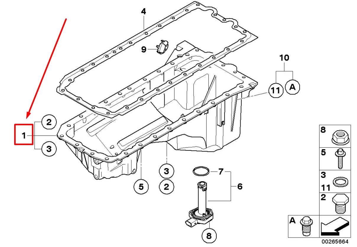 NEW BMW 2 COUPE F22, F87 ENGINE OIL PAN 11137570403 7570403 ORIGINAL