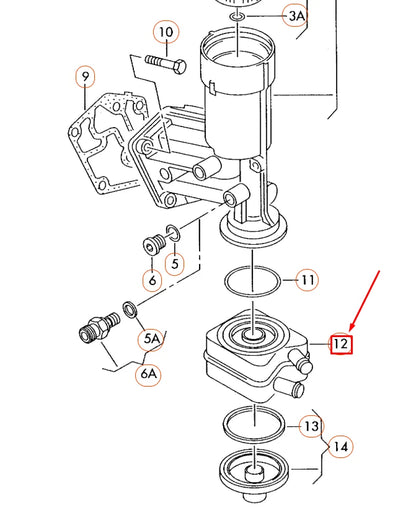 NEW AUDI A3 8P ENGINE OIL COOLER 028117021L ORIGINAL
