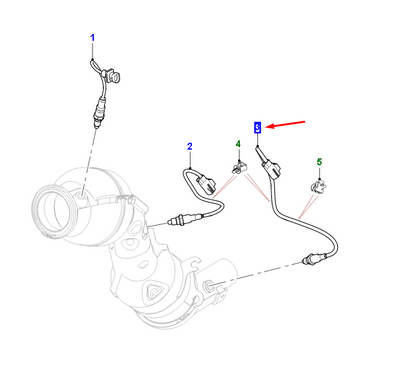 new jaguar f-pace x761 lower heated oxygen sensor t2h48053 original