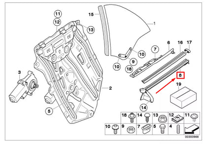 NEW BMW 3 E46 LEFT OUTER WEATHERSTRIP 7026387 51367026387 ORIGINAL