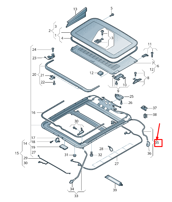 NEW AUDI A8 4H REAR SUNROOF WATER DRAINAGE HOSE 4H4877203A ORIGINAL