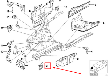 new bmw 3 e46 right radiator support 8199614 41118199614 original