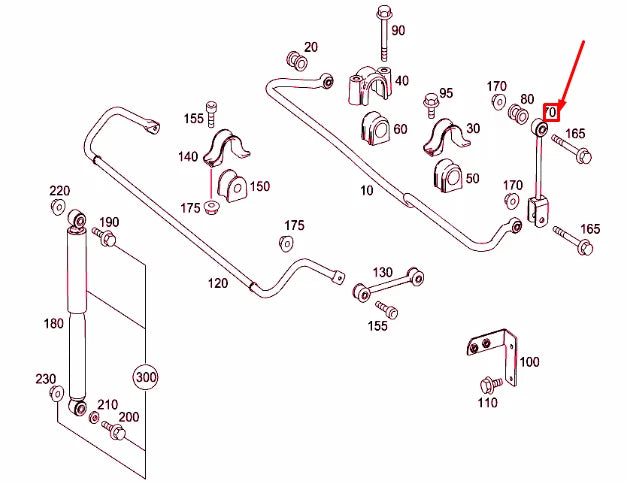 NEW MERCEDES-BENZ SPRINTER 906 REAR STABILIZER ROD A9063201389 ORIGINAL