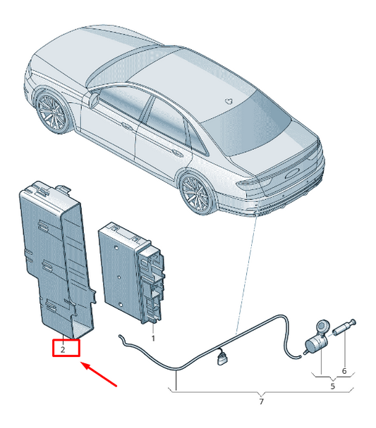 NEW AUDI A8 4N TRAILER DETECTION CONTROL UNIT RETAINER 4N0907392A ORIGINAL
