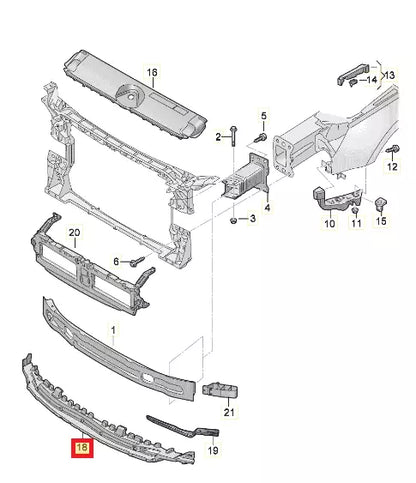NEW AUDI A4 B9 FRONT BUMPER FOAM FILLER PIECE 8W0807550AJ