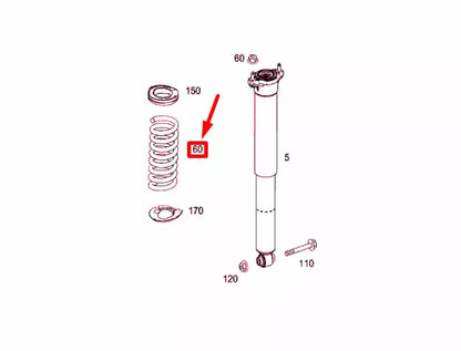 NEW MERCEDES-BENZ GLK X204 REAR COIL SPRING A2043246504 ORIGINAL