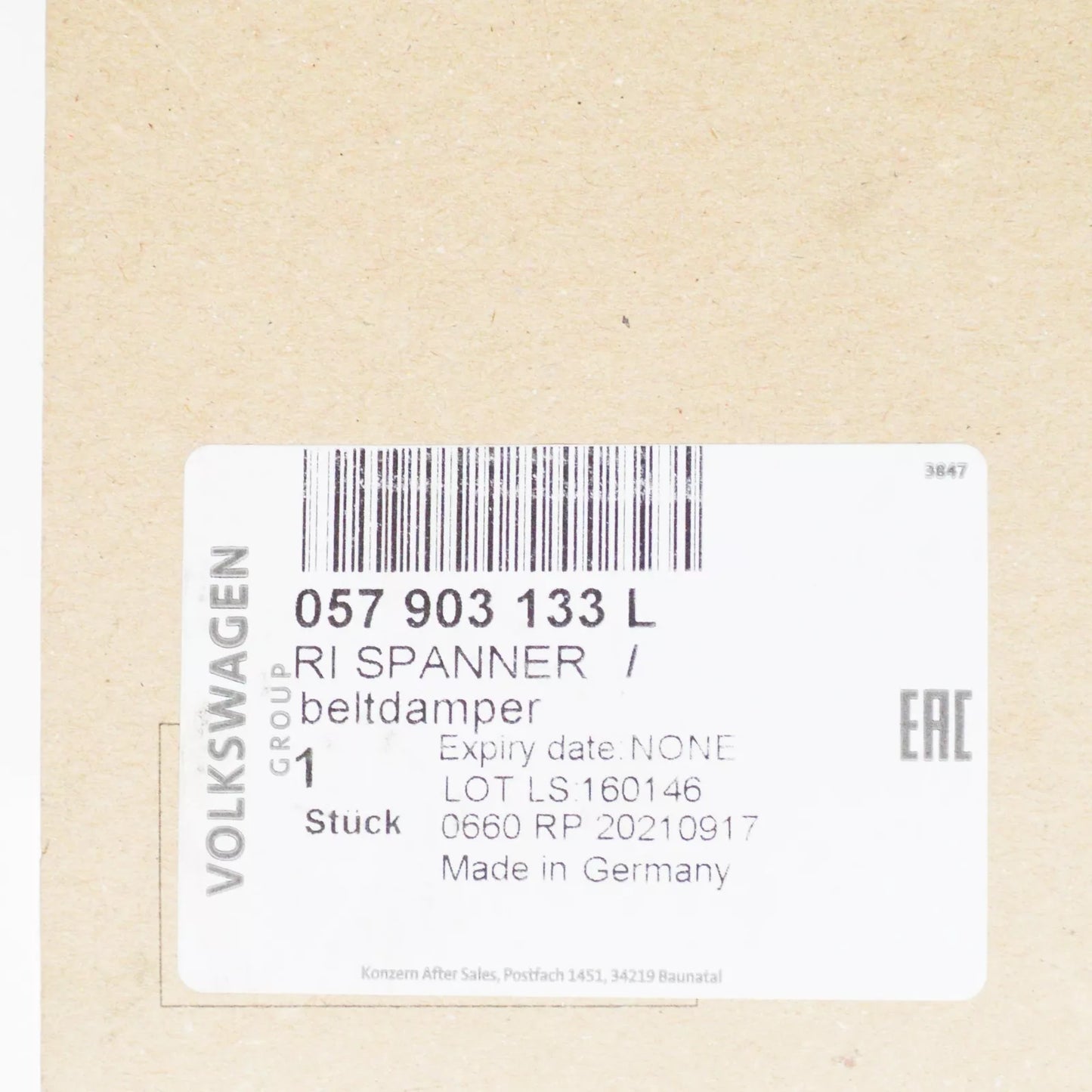 NEW AUDI A8 D4 BELT TENSIONER DAMPER 057903133L ORIGINAL