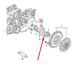 NEW VOLKSWAGEN JETTA MK6 CLUTCH RELEASE LEVER 02J141719C 2.5 PETROL ORIGINAL