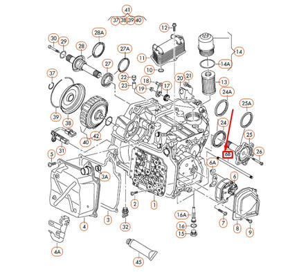 NEW AUDI A3 8P GEARBOX OIL PUMP SHAFT 02E323561C ORIGINAL