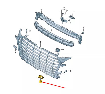 NEW AUDI TT FV MK3 FRONT LEFT ULTRASOUND SENSOR TRIM 8S0919267B3FZ ORIGINAL