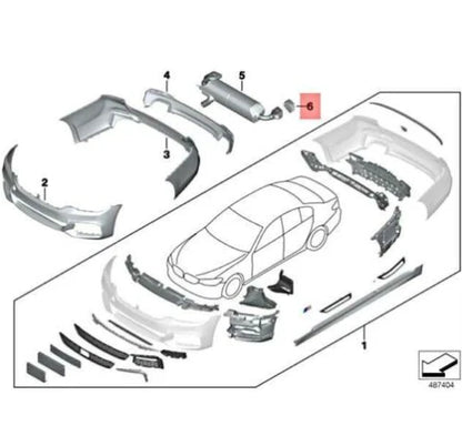 NEW BMW 5 G30 EXHAUST REAR RIGHT TAILPIPE TIP 8631959 18308631959 ORIGINAL