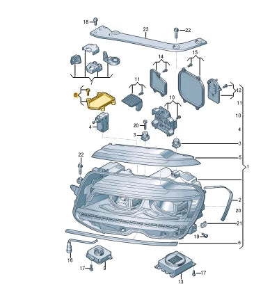 NEW VW TIGUAN AD1 HEADLIGHT RANGE CONTROL MOTOR REPAIR KIT 5NA998295B ORIGINAL