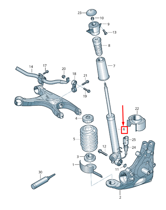 new audi a7 sportback 4g rear gas shock absorber 4g5513035a original
