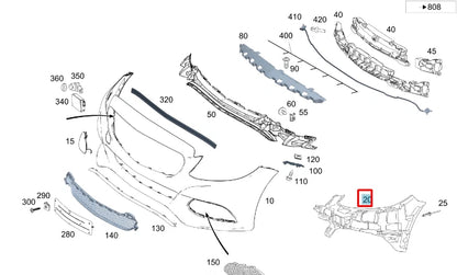 NEW MERCEDES-BENZ C COUPE C205 FRONT LEFT BUMPER BRACKET A2058854300 ORIGINAL