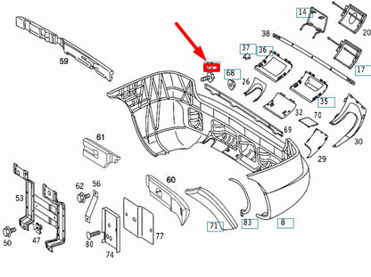 NEW MERCEDES-BENZ ML W163 REAR BUMPER MOUNTING SCREW A0079904201 ORIGINAL