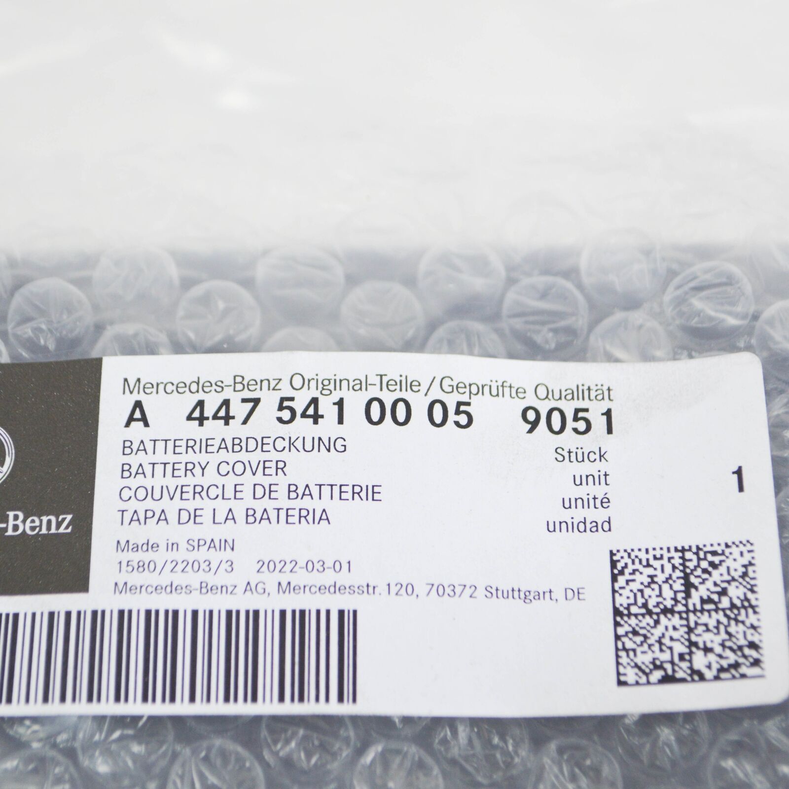 NEW MB VITO W447 SEAT CASE OUTER BATTERY COVER A44754100059051 ORIGINAL