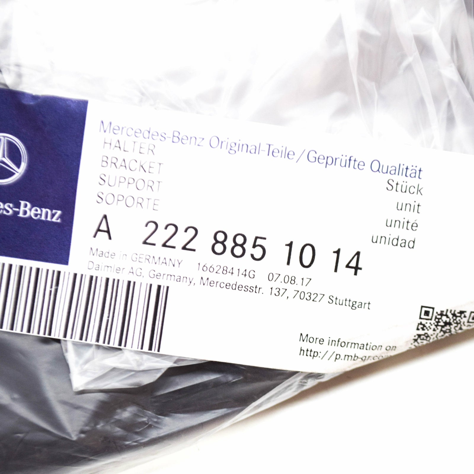 NEW MERCEDES-BENZ S W222 REAR RIGHT BUMPER BRACKET HOLDER A2228851014 ORIGINAL